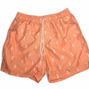 Tropical Orange Pineapple Swim Shorts
